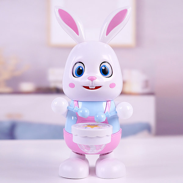LED slår trummor Bunny Toys Ljudbar splittringsbeständig dans liten leksak för barn Drumming