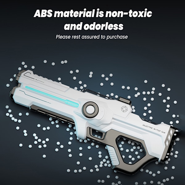 Automatisk sugvattenpistol leksak bärbar starkaste vattenkamp leksaker med färgglatt ljus för barn White with Light