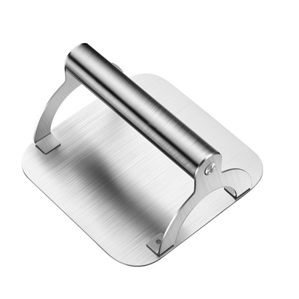 Baconpress i rostfritt stål Multipurpose Manuell Hamburger Patty Press Praktiska köksprylar Square