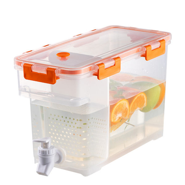 3,5L kall vattenkokare med kran stor kapacitet fruktjuicedispenser i kylskåp Orange