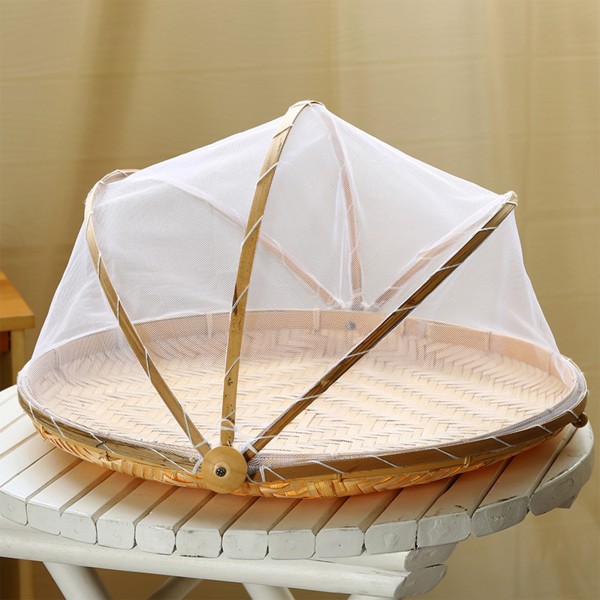 Hushållens handgjorda korg med mesh. Cover för flera ändamål Round Large