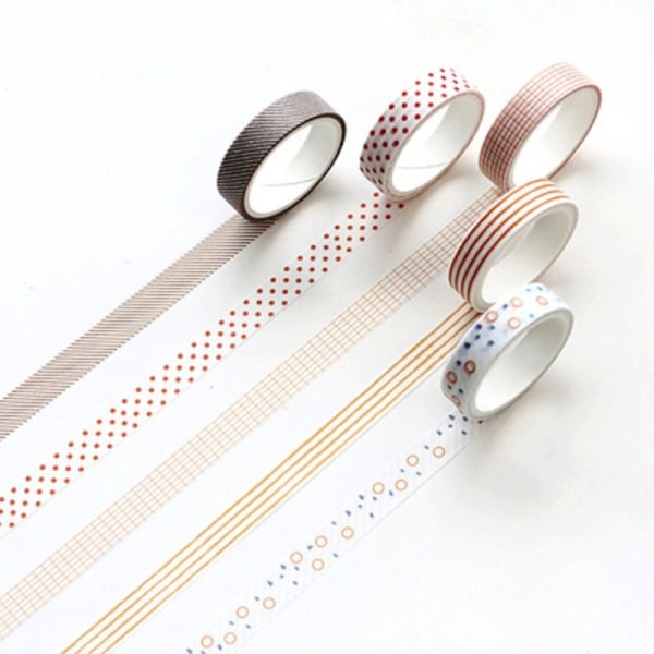 Washi Tape Scrapbooking Tillbehör Vacker självhäftande dekorativ tejp för presentförpackning anteckningsböcker G