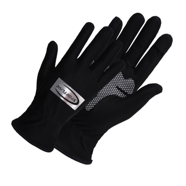Solskyddshandskar för kvinnor Tunna UV-skydd utomhus Andas Helfinger Halkfri Körning Is Silke Läckage Fingerhandskar Mesh Full Finger Pink XF One Size