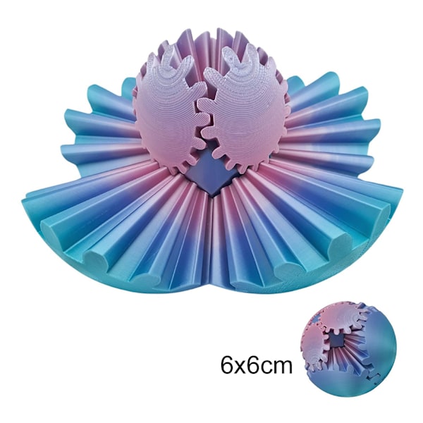 3D-tryckt boll roterande fidgets spinners boll rolig 3D-tryckt stressavlastande leksak för barn vuxna D 6x6cm