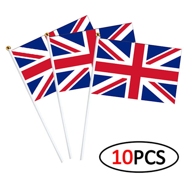 British National Flag Handhållen Stick Flag Celebration Supply för inomhus utomhus 1