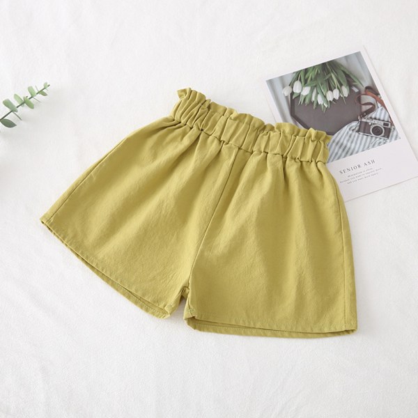Tjejer Härliga shorts med elastisk midja Byxor Causal Bekväma korta byxor för inomhus utomhus Red 90cm