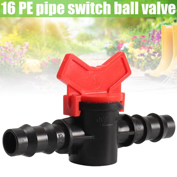 16PE Micro Sprinkler Bevattning Droppbevattning Rör Bypass ventil Switch Connector Trädgårdsredskap A
