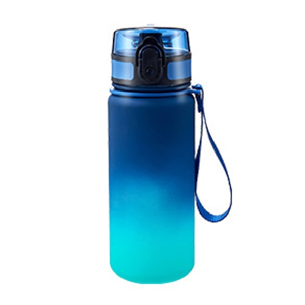 500ml/650ml/1000ml sportvattenkopp i plast Multifunktionell återanvändbar vattenkopp för fitness Blue green 500mL
