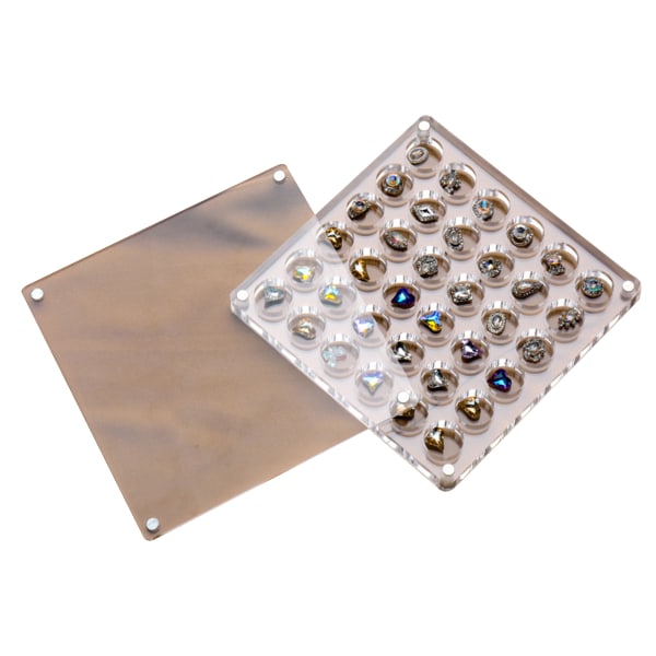 Akryl Magnetisk Seashell Display Box Multi-purpose Craft Dekorativt ställ för ädelstenar