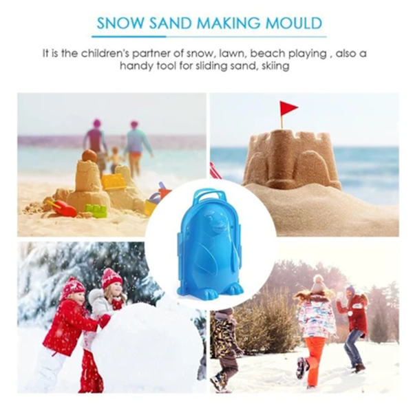 Vinter Snö Leksak Penguin Snö Form Barn Barn Vinter Utomhus Snö Sand Form Snöboll Maker Clip Multicolour
