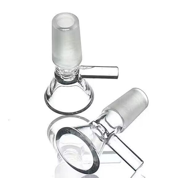 Mini tratt Form Rökning Glaspipa Multifunktionsglas Bongs Rör Rökning Tillbehör 19mm 1pc