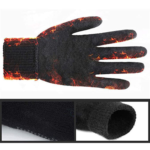 Vinter varm mössa Halsdukshandskar set Unisex vinter varm stickad mössa Halshandske för män kvinnor Gray Without Label Three piece Suit