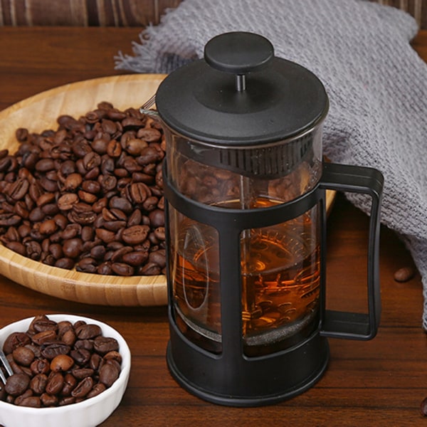Kaffebryggare i rostfritt stål med filter Värmebeständig rostfri tebryggare för att göra kaffe 600ML