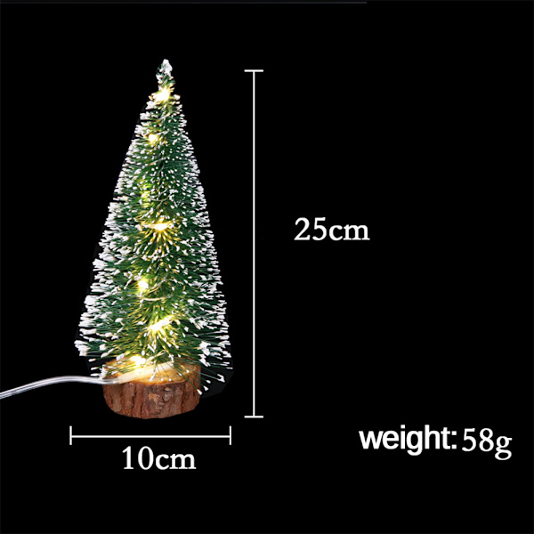 Julgran snöflingor konstgjorda cedrar Miniatyr hemmakontor dekoration prydnader