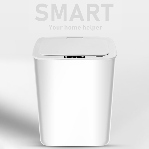 Automatisk sensor papperskorg Stor kapacitet soptunna med lock för kök 14L Pink Charging Version