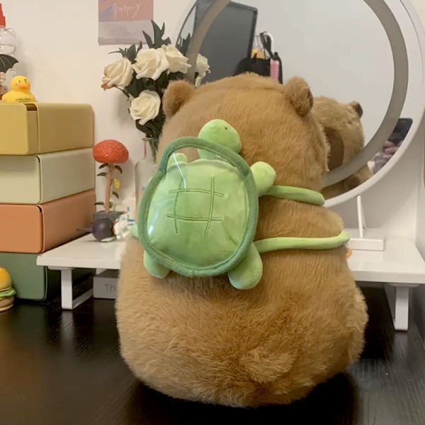 Härlig liten Capybara Plyschdocka Lättvikts Supermjuk fylld leksak för barn Pojke Flicka Kvinnor Män Doll with Strawberry 10cm