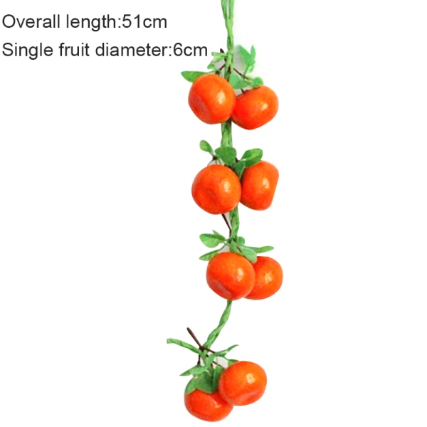Simulering konstgjord frukt Lantlig stil naturtrogen falsk grönsakshängande prydnad för hem köksdekoration D