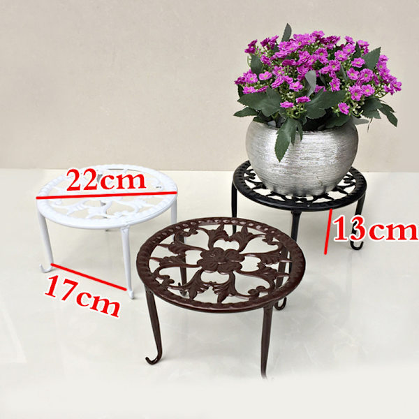 Blomsterställ i metall av hög kvalitet stål Robust hållbart blomställ för vardagsrum Balkong inomhus skrivbord White