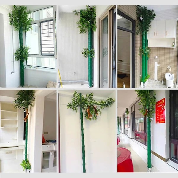 Pipeline Bamboo Forest Cover Simulering Bamboo Pipeline dekorativt cover 1 Inch5pcs