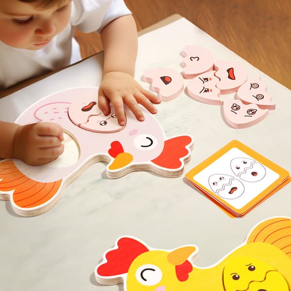 Eggs Expression Patchworks Toy Expression Recognition Pedagogisk leksak för huset 1PCS