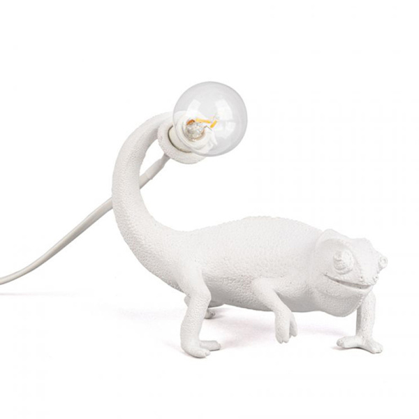 Chameleon Lamp Sovrum Resin Chameleon Skrivbordslampa Sänglampa Ljus Vägglampa EU Plug