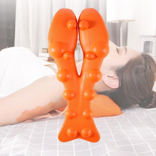 Cervical Akupressur Massager Ländryggen Lugnande massagekudde för kvinnor män Lumbar Orange