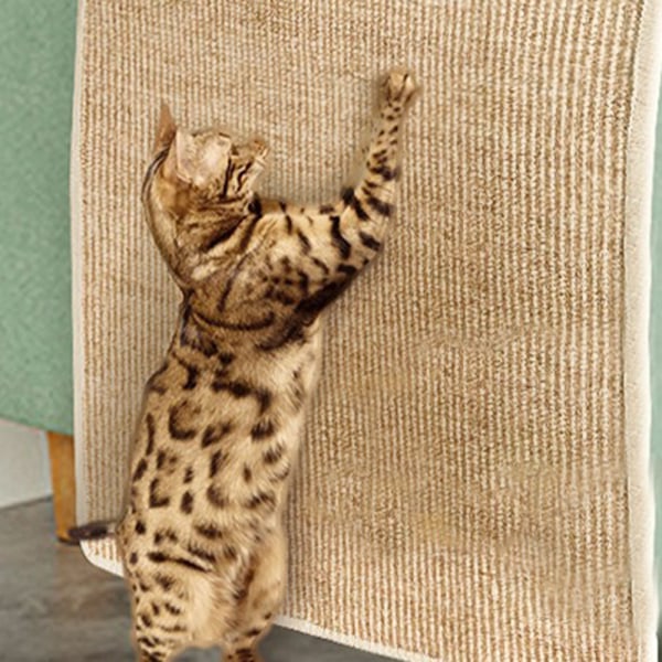 Rectangle Cat Scratching Board Skrapsäker skyddssoffa för liten medelstor katt Bleach 50X80cm