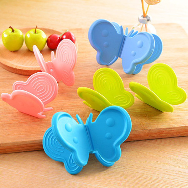 Butterfly Mini Silikonhållare Ugn Mitt Kylskåpsmagneter Värmebeständiga handskar för alla grytlappar till kök Random Color
