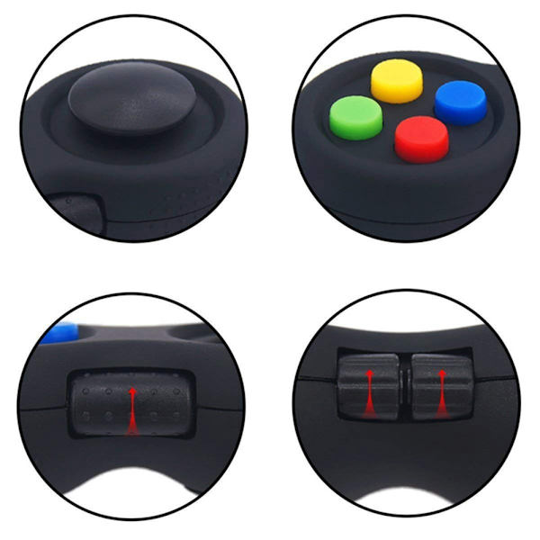 Handhållen Stress Relief Fidgets Pad Lätt att bära Lätta antistressleksaker Presenter för vuxna barn Red