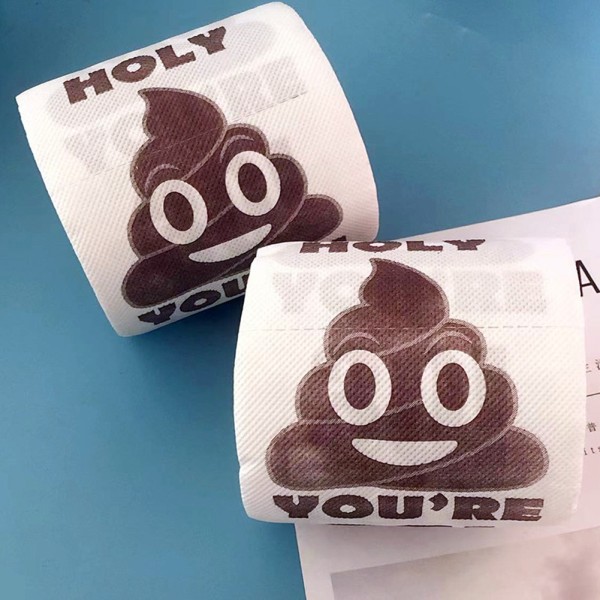 Spoof Bajs Utskrift Toalettpapper Hushållsfärg Toalettpapper Present för födelsedag