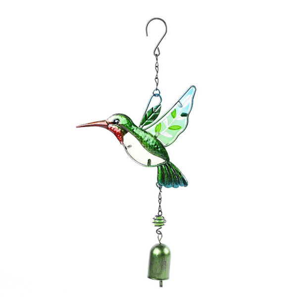 Fjäril/kolibri/trollslända vindspel Trädgård Metallmålat glas hängande prydnad för utomhusdekorationer inomhus Hummingbird