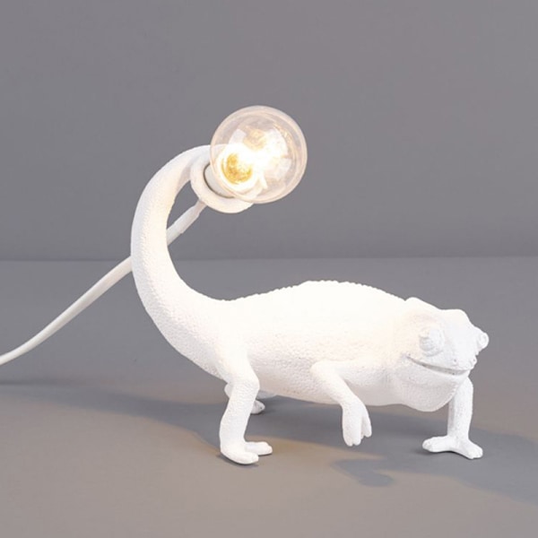 Chameleon Lamp Sovrum Resin Chameleon Skrivbordslampa Sänglampa Ljus Vägglampa US Plug