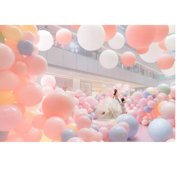 100 st Macaron färgdekorationsballong stor återanvändbar latexballong för bröllopsfödelsedagsfest enfärgad 10 tum Orange