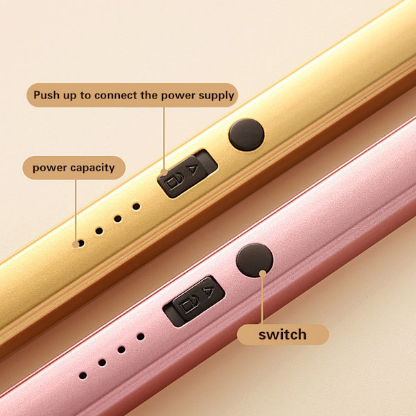Små elektroniska pulständare Lätt bärbar tändhjälp för utomhusresor Rose Gold