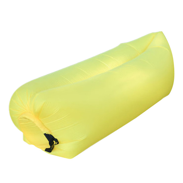 Utomhus uppblåsbar soffa väska bekväm stödjande uppblåst soffa för strandresor Yellow