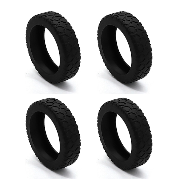 Hjulskydd i silikon för resväskor, tysta, skyddande, minskar buller, anti-scratch, bagageskydd Black 4pcs