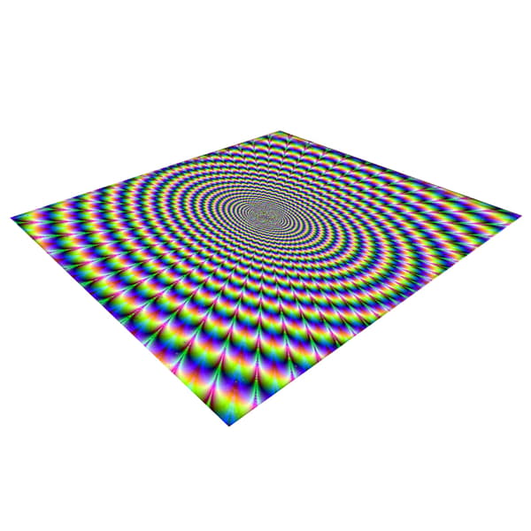 Mjuka 3D- printed mattor Vortexmatta Myra Svartvit visuell illusion Tredimensionell Vortex Vardagsrumsmatta 50*80cm A