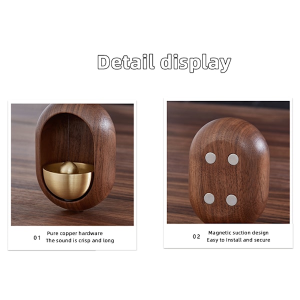 Trä Mässing Dörrklocka Magnetic Windchime C