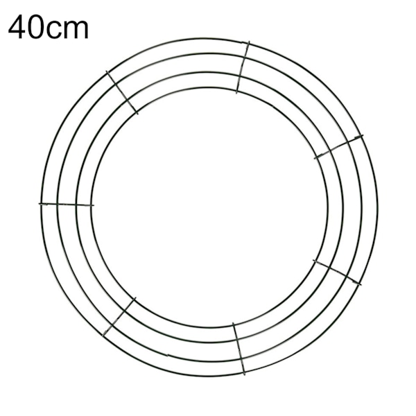 Runda jul Metall Järn Krans Ring Ram DIY Bröllop Xmas Party Dörrdekor 40cm