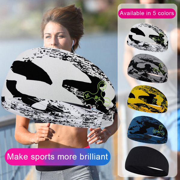 Bluetooth Sports Headscarf, Andningsbart Sport Pannband, Trådlösa sovhörlurar, Presenter för män kvinnor gul