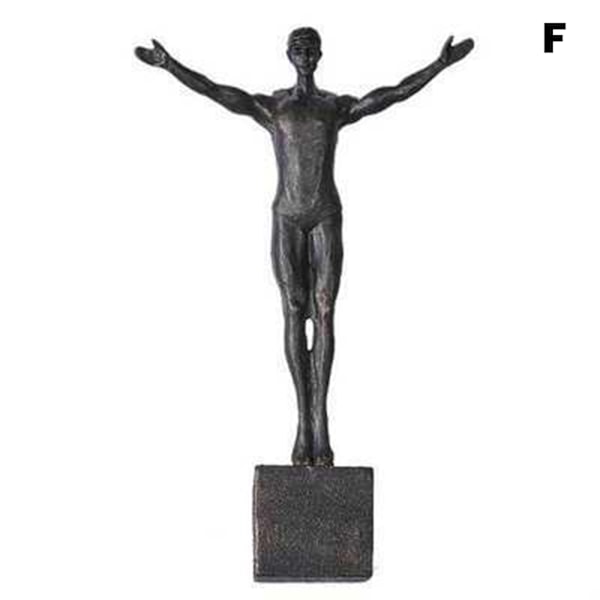 Väggdekoration Nordisk stil Retro Man Klättervägg Bakgrund Väggdekorationer Hängande staty Vardagsrum Bakgrund Copper Black F