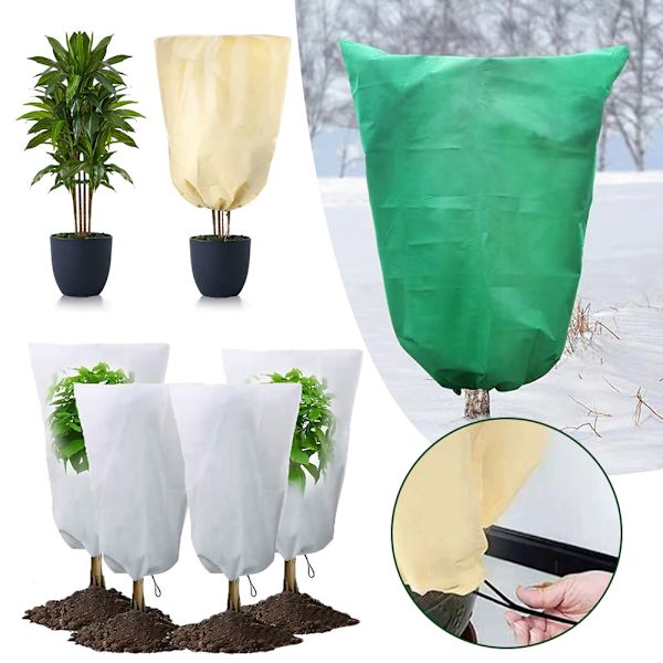 Förtjockade växtskyddsmedel Frostskydd Non-woven Fabric Plant Kyltåligt cover för krukväxter Yellow 120*180cm