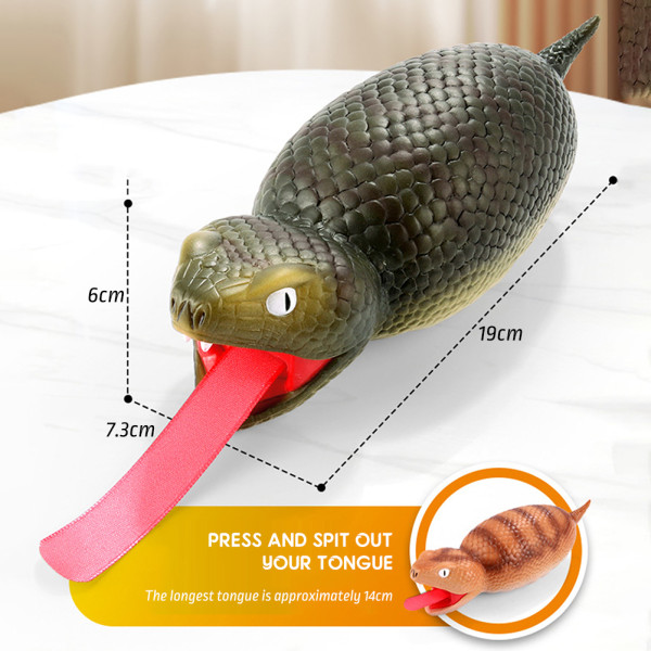 Fats Snake Squeeze Out Long Tungue Toy With Sounds Lätt avkopplande leksak Barn Pojke Flicka Party Favoritleksaker Yellow