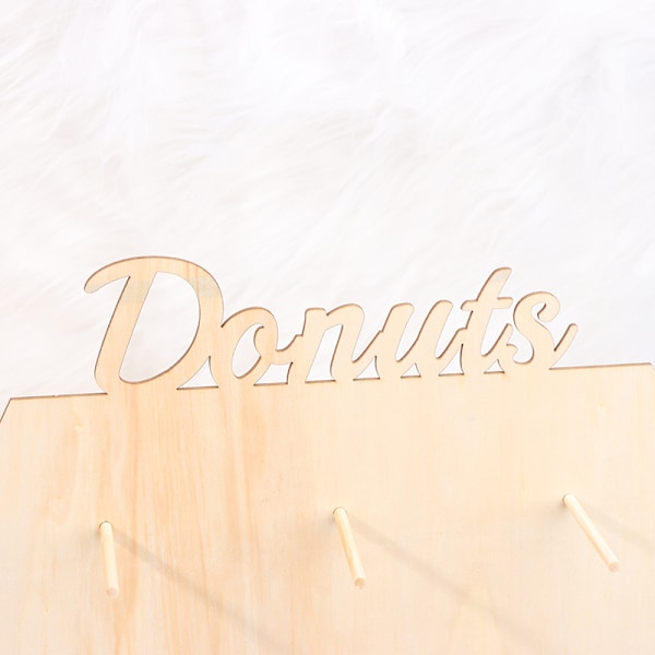 HITN Donuts Väggställ Dessert Tårta Display Rack Bröllopsfödelsedagsfest Dekor C
