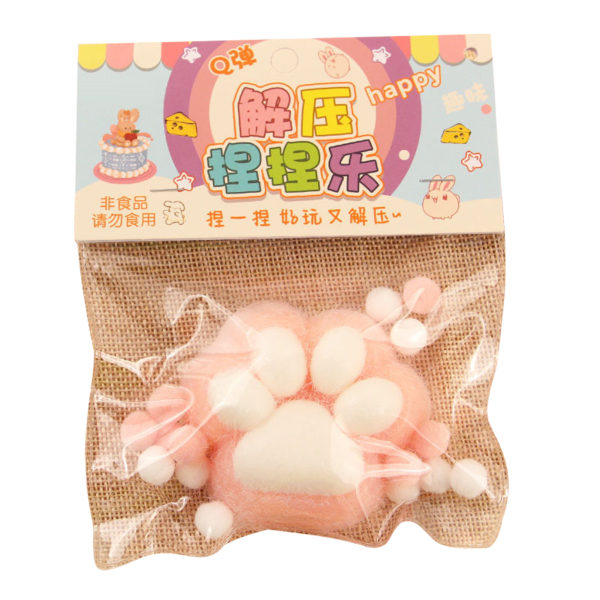 Hamster/katttass/katt klämleksaker för stress relief Lätta antistressleksaker Presenter för vuxna barn Pink Cat Claw