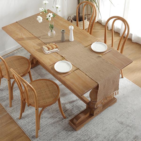 Enkel solid färg bordslöpare hushålls tematta soffbordsflagga för festivalfest Waffle 33 X183cm 220G