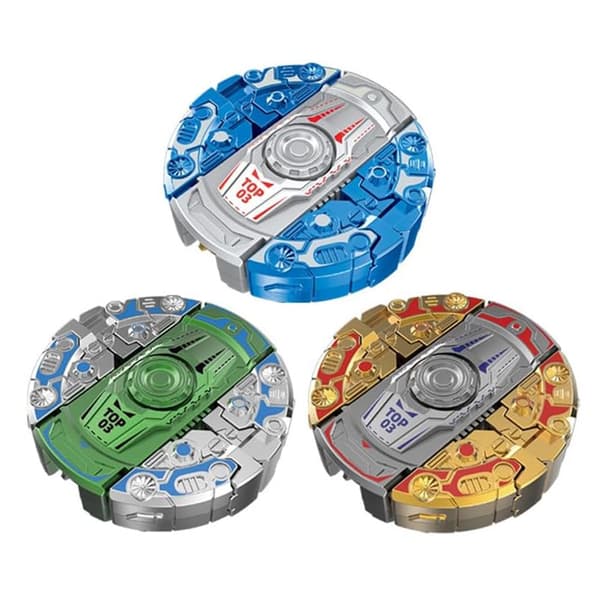 Transformerbara Fidget Spinners Leksaker Stresslindring Sensoriska Leksaker För Barn Vuxna Dinosaur 3PCS