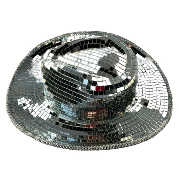 Reflekterande Disco-Paljetter Cowboys Hat Mode Solhatt F