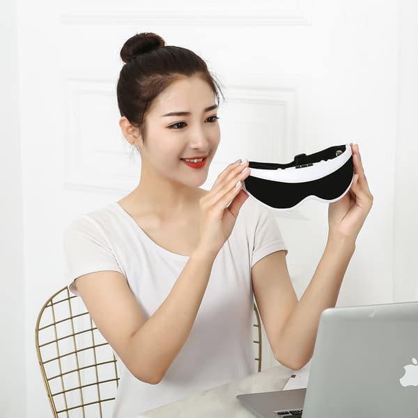 Multi-frequency Vibration Eye Massager Lätt ögonmassageapparat för hem/resor White