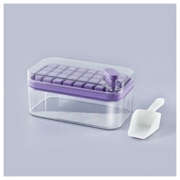 Silikonisbox Gör-det-själv-iskuber Form Press-typ iskubbricka för hemmet Purple 32 Grids